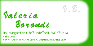 valeria borondi business card